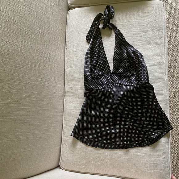 J Crew Polka Dot Halter Silk Top - Picture 3 of 4